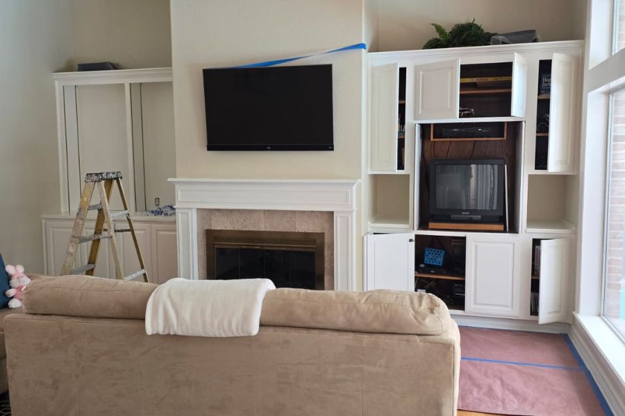 Entertainment Center Refinishing
